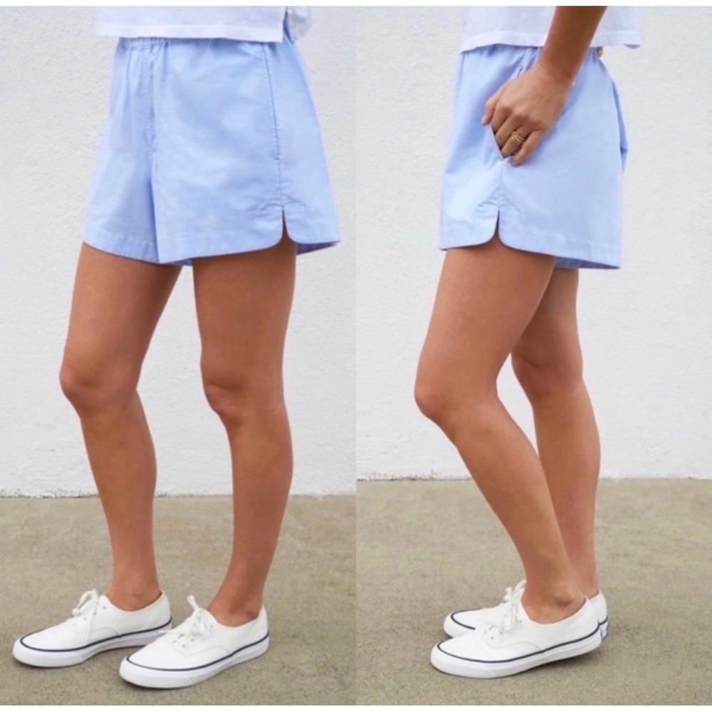 AYR 100% Cotton Poplin Blue Coastal Cottagecore Boating Boho Preppy Shorts XL